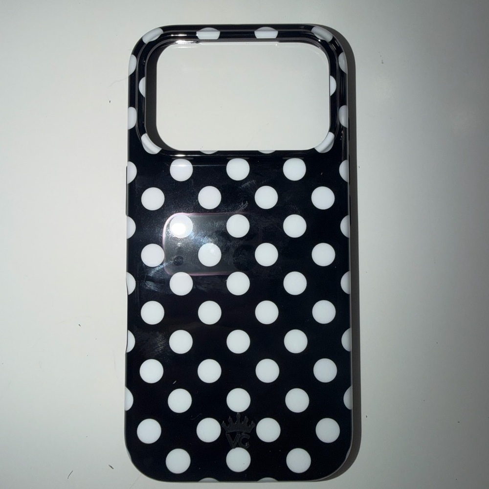 Velvet Caviar Black and White Polka Dot Phone Case